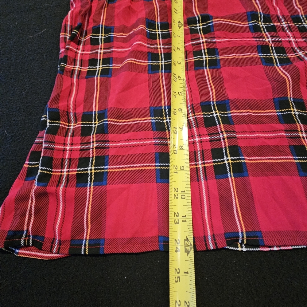 J. Crew Tartan Red,Green,Black Plaid Tie Back Halter Top Women's Size 6 - Picture 3 of 5